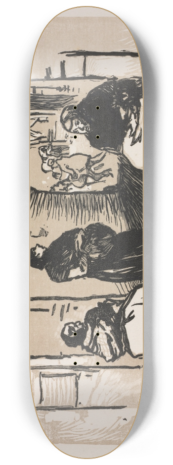 Auguste Louis Lepre - Bread-Sellers 8.25 inch art skate deck