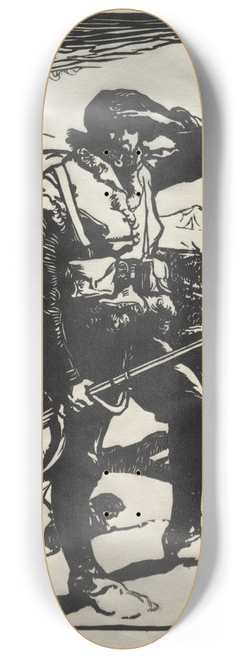 Auguste Louis Lepre - Chasseur Alpin Regardant La Plaine Du Rhin 8.25 inch art skate deck