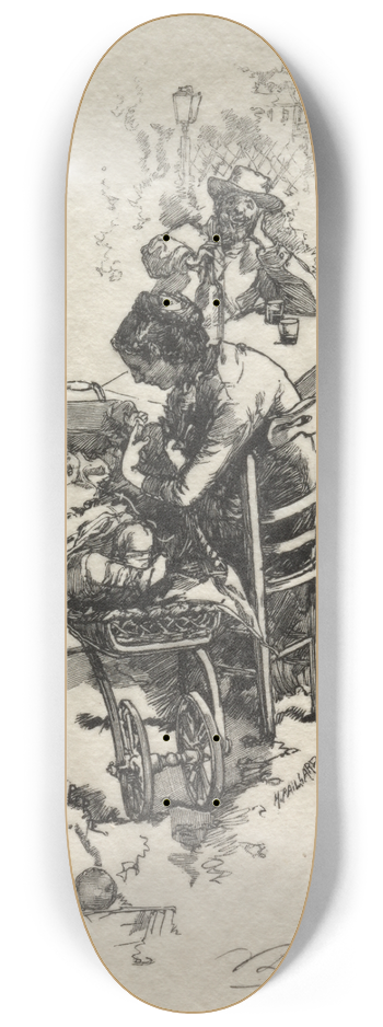 Auguste Louis Lepre - La femme au berceau 8.25 inch art skate deck