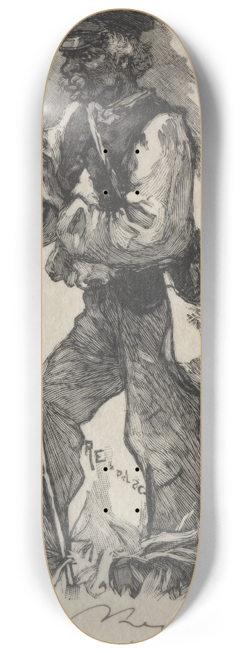 Auguste Louis Lepre - Le preneur de serpents 8.25 inch art skate deck