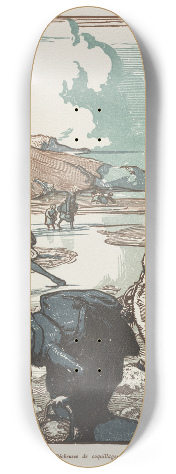 Auguste Louis Lepre - Les Pcheuses de Pignons, Saint-Jean-de-Mont 8.25 inch art skate deck