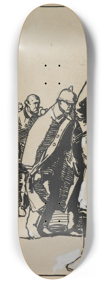 Auguste Louis Lepre - Marche dun groupe de prisonniers allemands 8.25 inch art skate deck