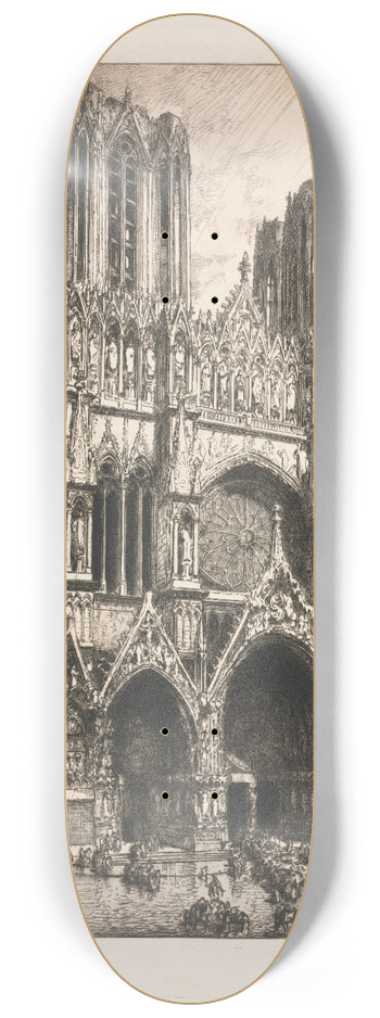 Auguste Louis Lepre - Reims Cathedral 8.25 inch art skate deck