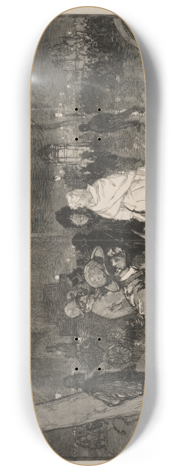 Auguste Louis Lepre - Sortie du Thtre du Chatelet 8.25 inch art skate deck