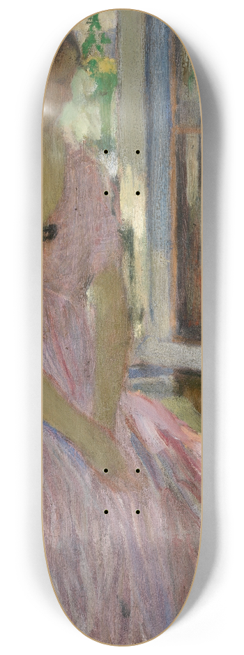 Auguste Oleffe - Woman at the Window 8.25 inch art skate deck