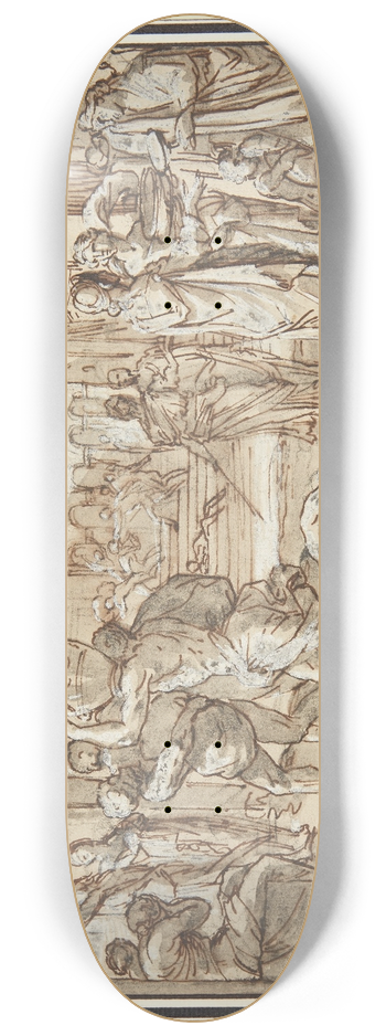 Franois Perrier - Looting of a city 8.25 inch art skate deck