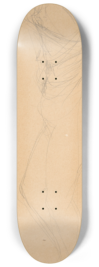 Auguste Rodin - Figure Disrobing 8.25 inch art skate deck
