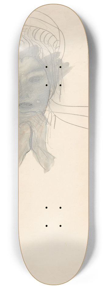 Auguste Rodin - Hanako 8.25 inch art skate deck