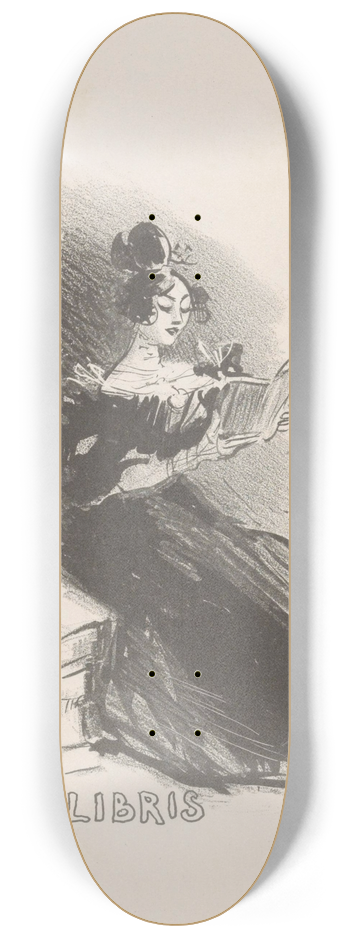Auguste Roedel - Lezende vrouw 8.25 inch art skate deck