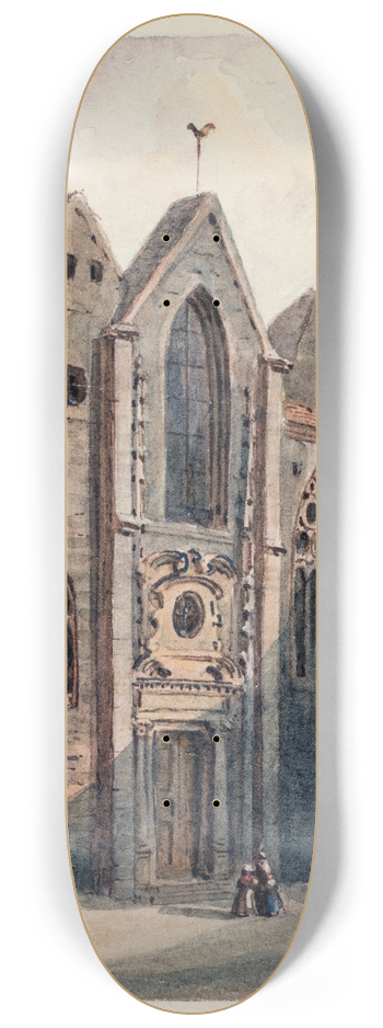 Auguste-Sbastien Bnard - Eglise Saint Landry 8.25 inch art skate deck