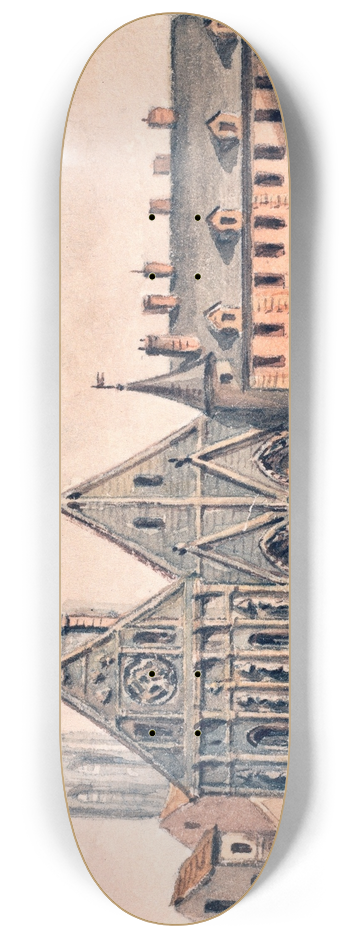 Auguste-Sbastien Bnard - Htel Dieu avant lincendie 8.25 inch art skate deck