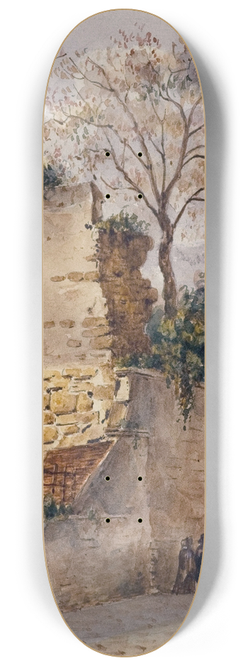 Auguste-Sbastien Bnard - Rue Clovis, mur de Philippe-Auguste. 8.25 inch art skate deck