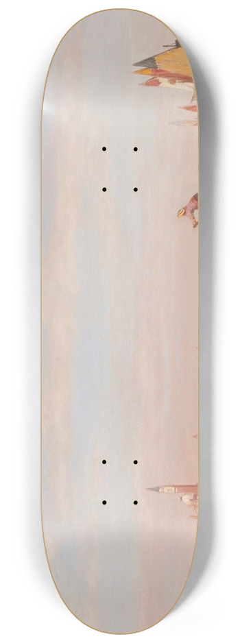 Auguste Veillon - Vue Sur Venise View Of Venice 8.25 inch art skate deck