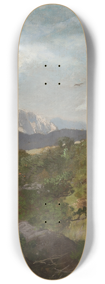 August Fink - Mountain landscape 8.25 inch art skate deck
