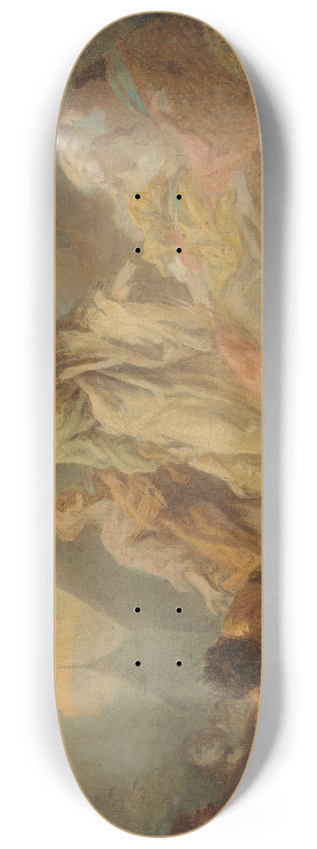 Augustin de Saint-Aubin - Laban Searching for His Stolen Gods 8.25 inch art skate deck