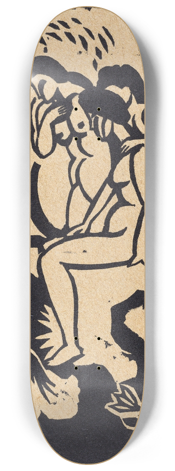 August Macke - Begrssung (Greeting) 8.25 inch art skate deck