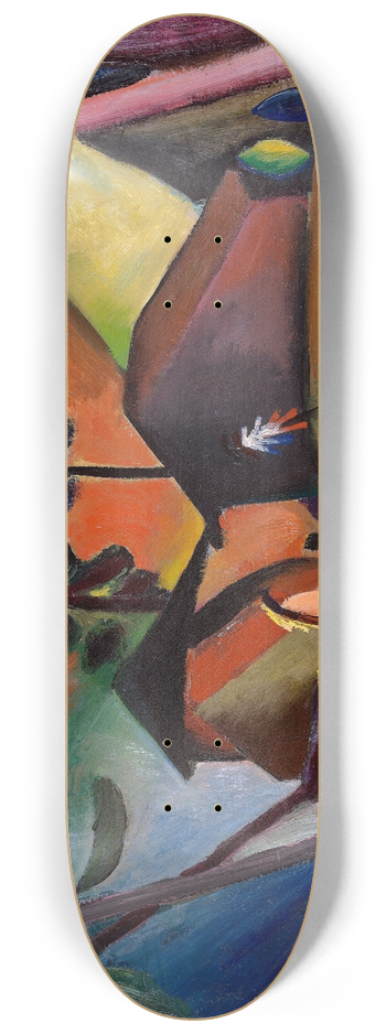 August Macke - Indians on Horses 8.25 inch art skate deck