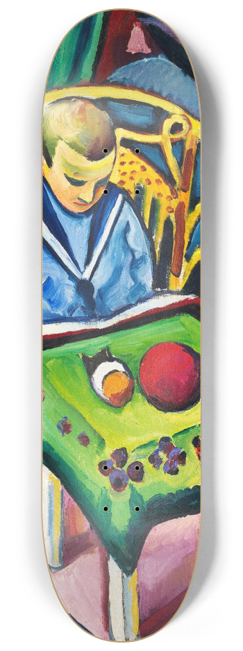 August Macke - Junge mit Buch und Spielsachen 8.25 inch art skate deck