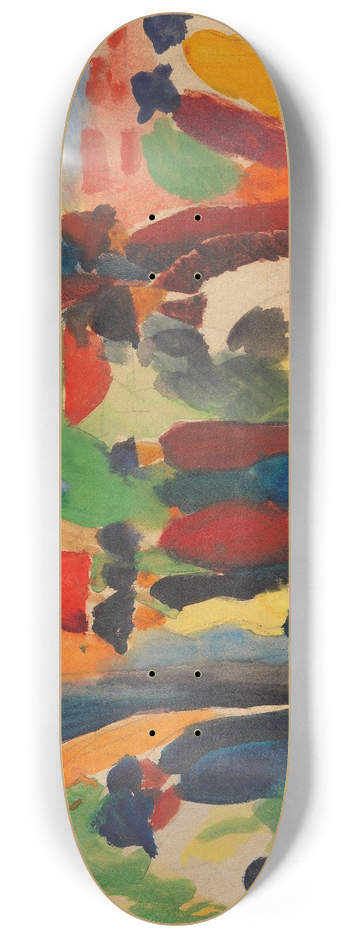 August Macke - Unter den Lauben von Thun (Ein Spaziergngermotiv) 8.25 inch art skate deck