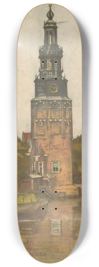 Frans Everbag - Montelbaanstoren in Amsterdam 8.25 inch art skate deck