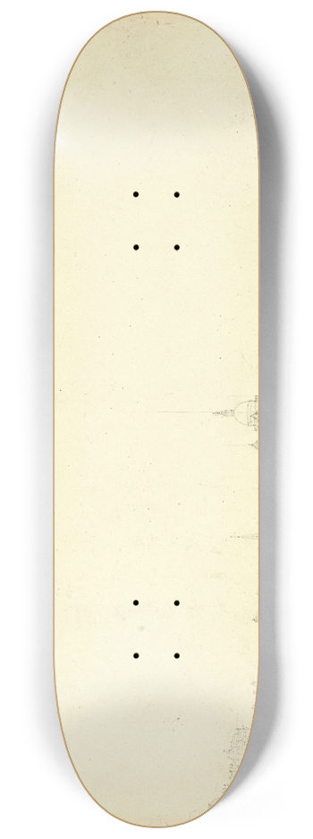 Augustus Charles Pugin - Study for View of London from the Thames 8.25 inch art skate deck