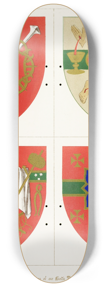 Augustus Pugin - Emblems of our Lords Passion 8.25 inch art skate deck