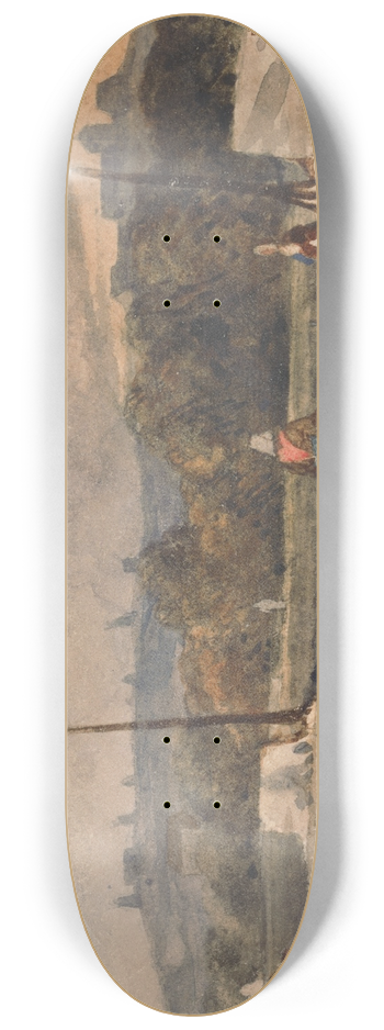 Augustus William Reeve - A Fort Near Montmartre 8.25 inch art skate deck