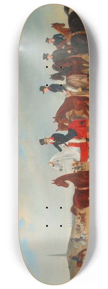 August von Rentzell - Reiterkavalkade mit Hunden 8.25 inch art skate deck