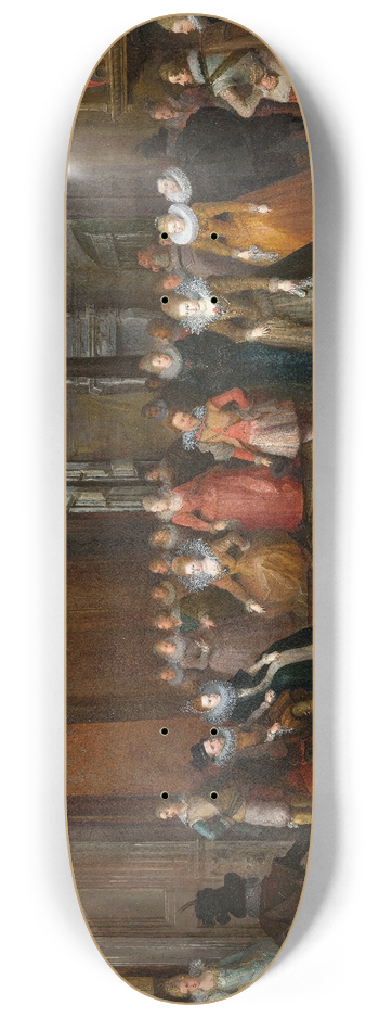 Frans Francken the Younger - Ballroom Scene at a Court in Brussels 8.25 inch art skate deck