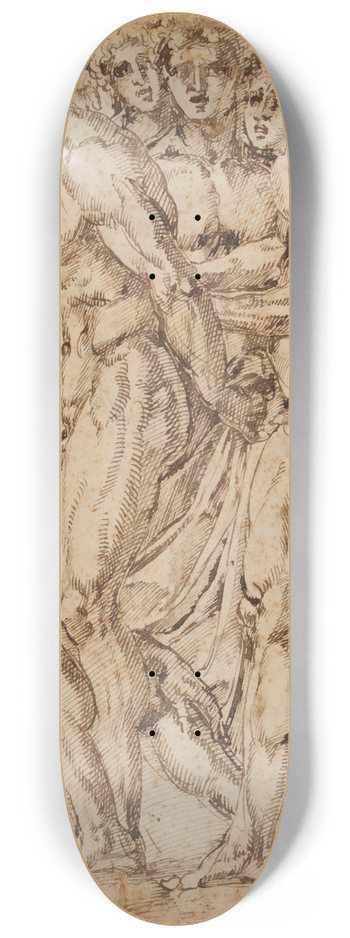 Baccio Bandinelli - Studien nach mnnlichen Aktfiguren 8.25 inch art skate deck