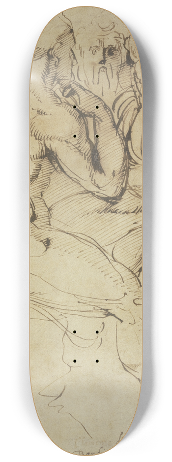 Baccio Bandinelli - Vier nackte Mnner zusammensitzend 8.25 inch art skate deck