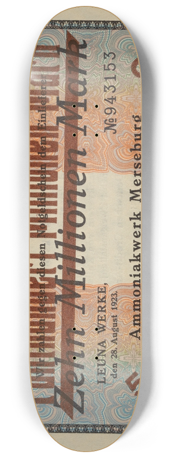 Badische Anilin & Soda-Fabrik - Fnfhundert Millionen Mark Notgeldschein 8.25 inch art skate deck
