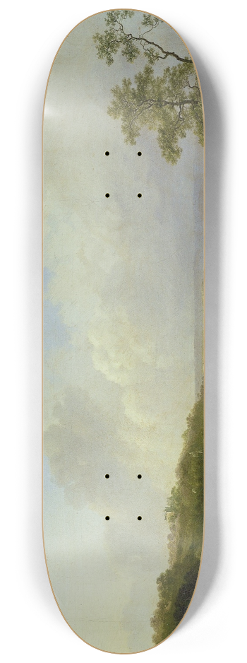 Barend Cornelis Koekkoek - Landscape with a Rainstorm Threatening 8.25 inch art skate deck