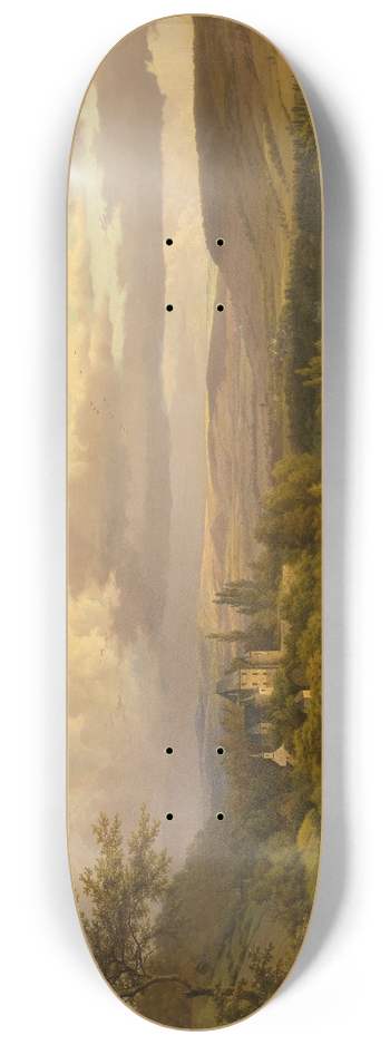 Barend Cornelis Koekkoek - Luxemburgische Landschaft mit Blick auf Schloss Berg 8.25 inch art skate deck