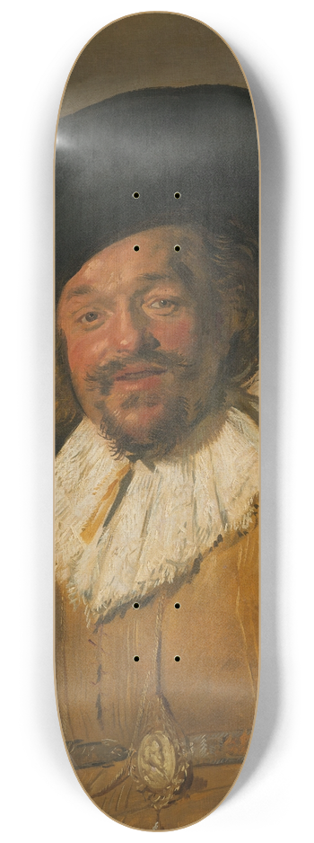 Frans Hals - A Militiaman Holding a Berkemeyer, Known as the Merry Drinker 8.25 inch art skate deck