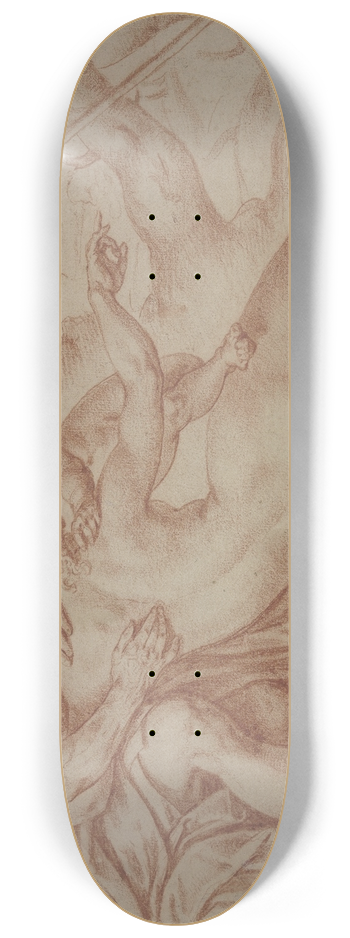 Bartholomaeus Spranger - Venus, Cupid and Adonis 8.25 inch art skate deck