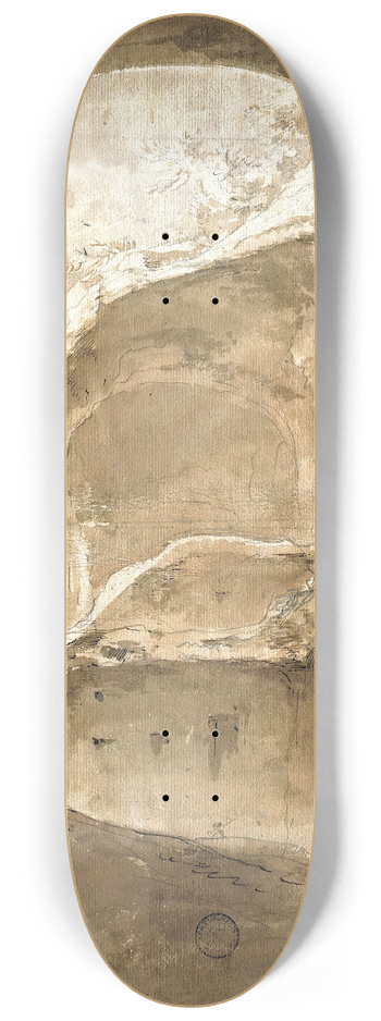 Bartholomeus Breenbergh - Interior of an Ancient Ruin 8.25 inch art skate deck
