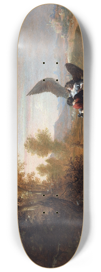 Bartholomeus Breenbergh - Jacob Wrestling with the Angel 8.25 inch art skate deck