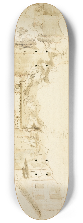 Bartholomeus Breenbergh - Roman Landscape 8.25 inch art skate deck