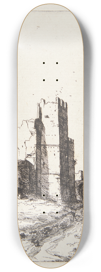 Bartholomeus Breenbergh - Ruiner i Leoni nr Frascati 8.25 inch art skate deck