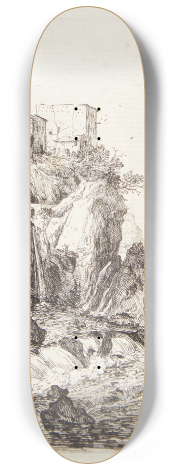 Bartholomeus Breenbergh - Vandfald nr Ponte della Trave 8.25 inch art skate deck