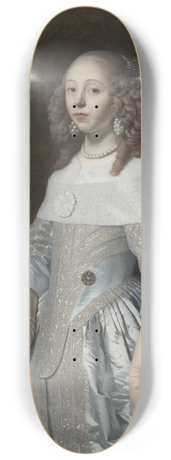 Bartholomeus van der Helst - Jeanne Parmentier, 1634-1710 8.25 inch art skate deck