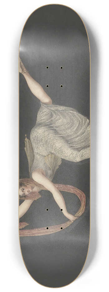 Bartholomeus Ziesenis - Danseres Annette Kbler, de pas-de-shawl uitvoerende 8.25 inch art skate deck