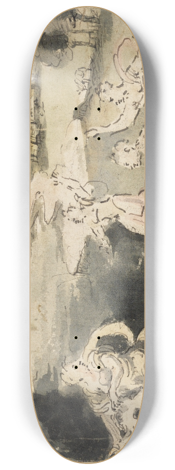 Bartholomus Dietterlin - Raub der Europa 8.25 inch art skate deck