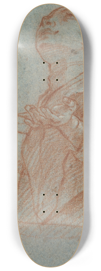 Bartolomeo Cesi - A Boy Gazing Upward in Adoration 8.25 inch art skate deck