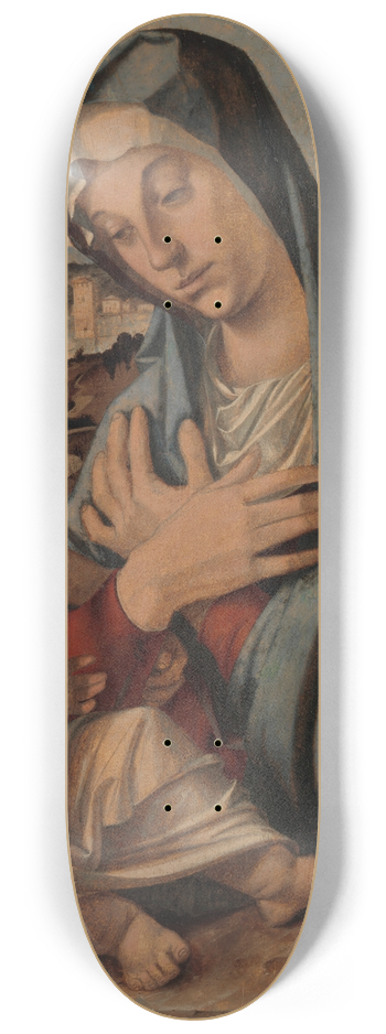 Bartolomeo Montagna - Madonna Adoring the Child 8.25 inch art skate deck