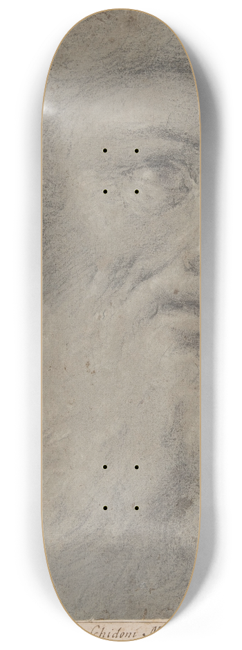 Bartolomeo Schedoni - Head of a Bearded Man, Looking up to the Right 8.25 inch art skate deck