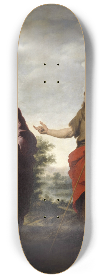Bartolom Estebn Murillo - Saint John the Baptist Pointing to Christ 8.25 inch art skate deck