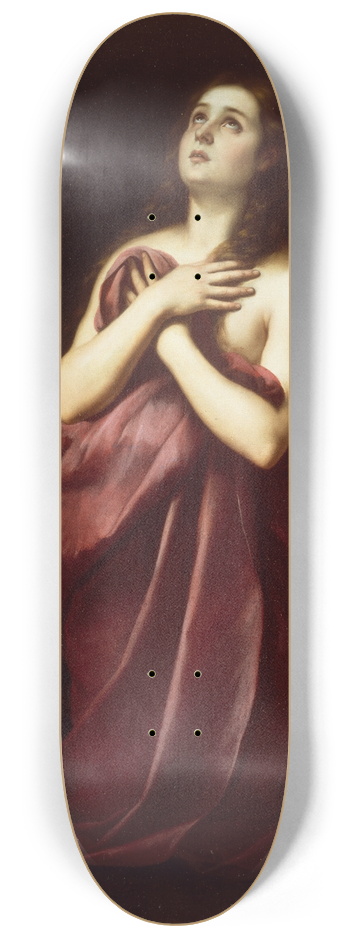 Bartolom Estebn Murillo - The Penitent Magdalene 8.25 inch art skate deck