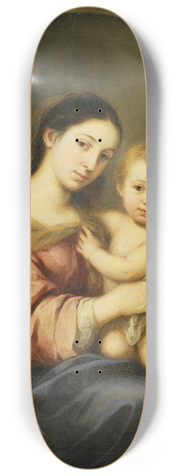 Bartolom Estebn Murillo - The Virgin and Child 8.25 inch art skate deck